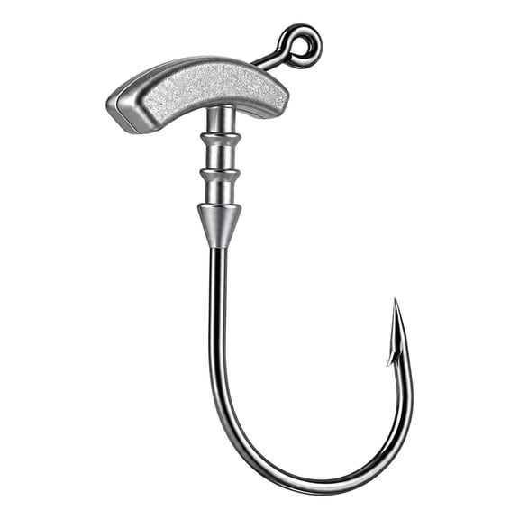 Urchin Hooks, Weighted Sea Urchin Hooks with Barbed Bait Keeper, Designed for Fuzzy Style Soft Plastics, Freshwater Bass and Inshore Saltwater Fishing Hooks