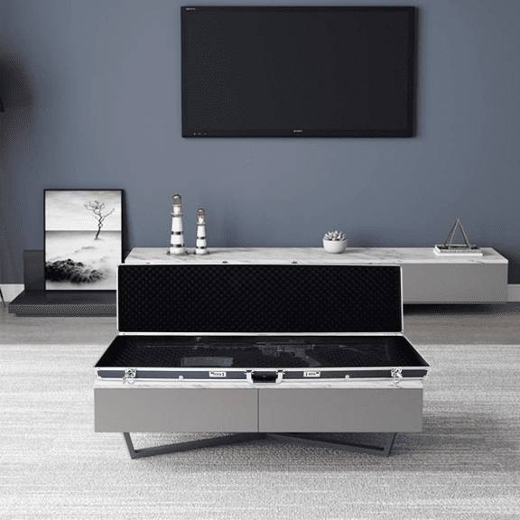 Urday Portable Aluminum Locking Long Gun Hard Case with Thick Padded Foam Rifle Shotgun Pistol Handgun Storage Box