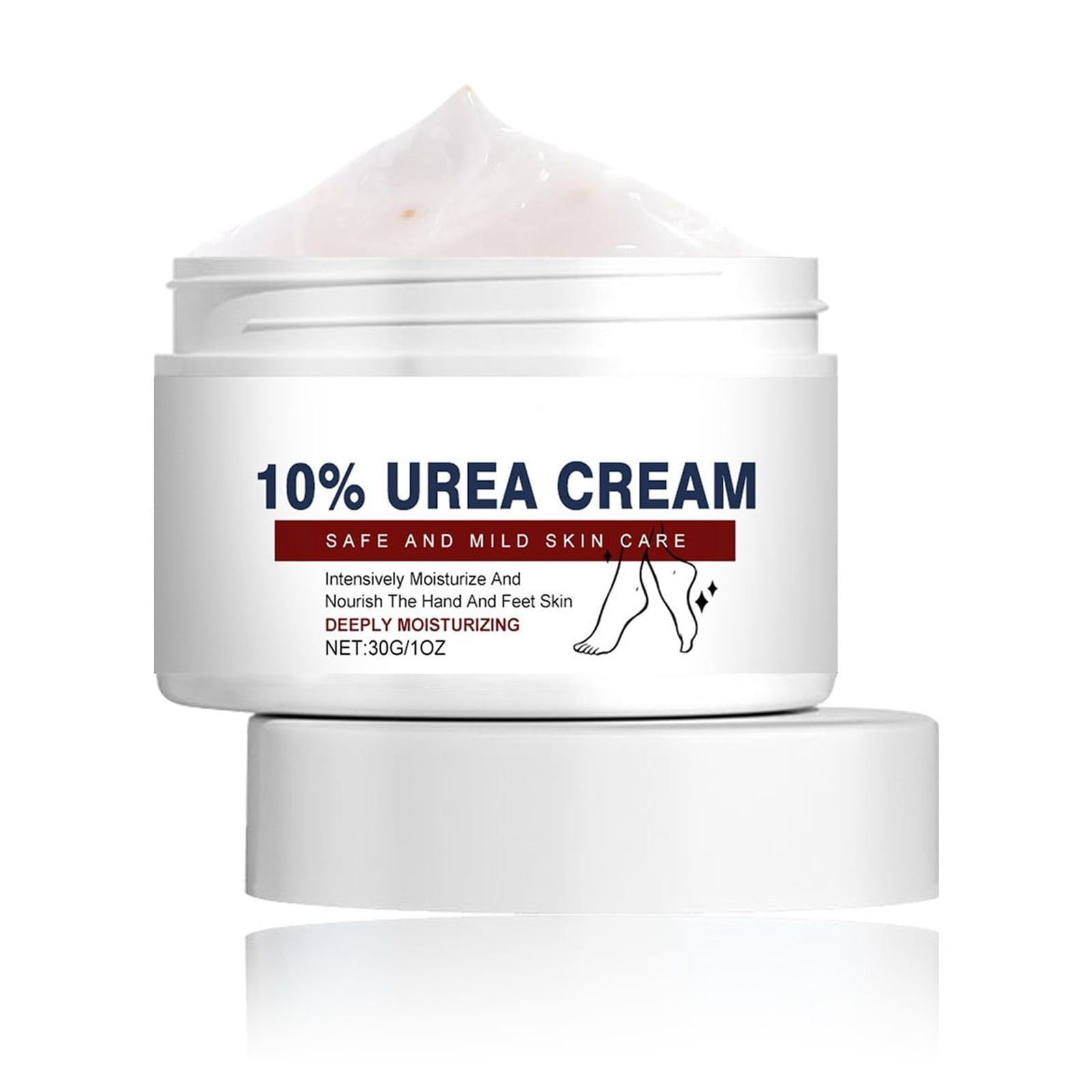 Urea Cream 10, Foot Cream for Dry Cracked Heels Feet Knees Elbows