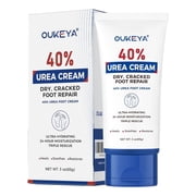 OUKEYA Urea Cream 40% Tube for Dry Cracked Skin, Foot & Hand Moisturizer, 3 oz