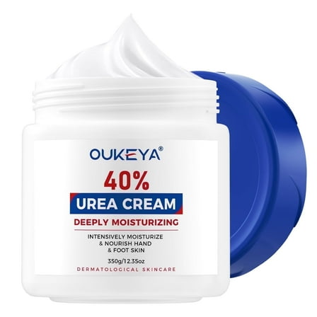 OUKEYA Intensive Repair Moisturizing Foot & Hand Cream with 40% Urea, 12.35 oz for Dry Cracked Skin