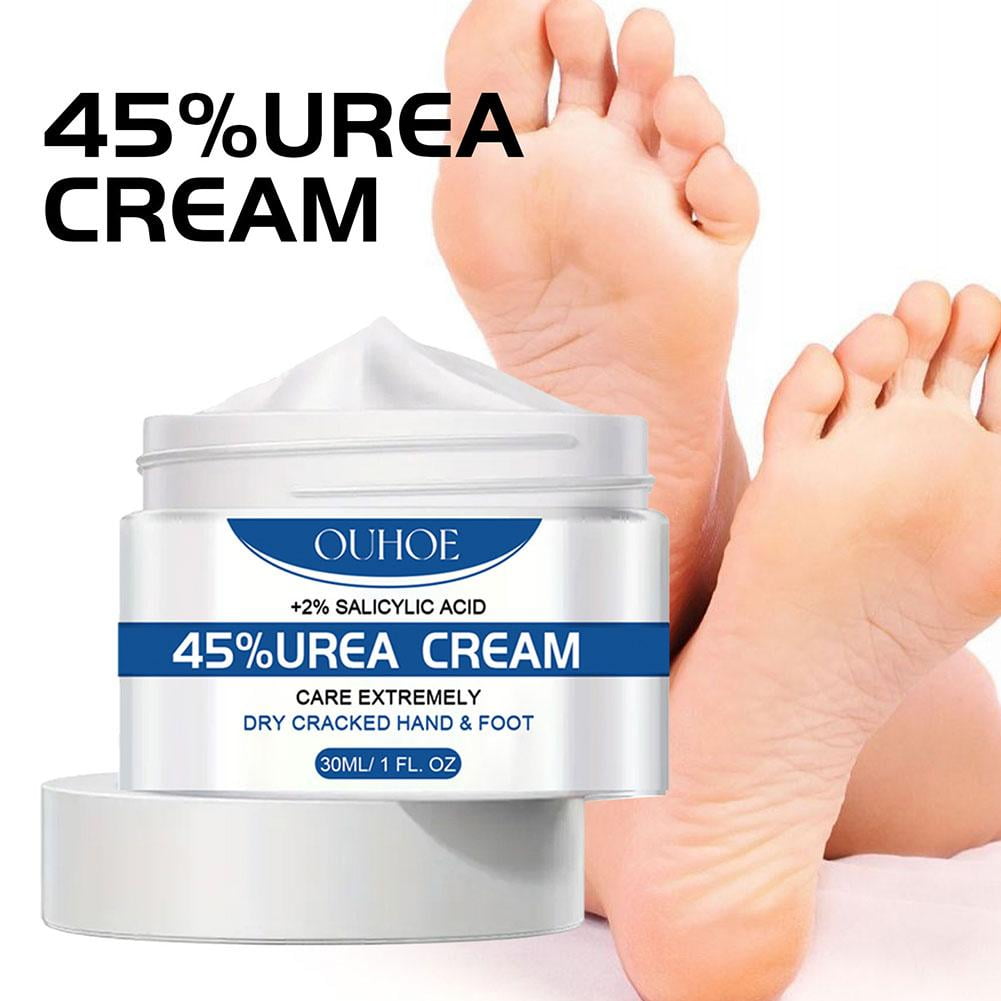 Urea Cream 45 plus Salicylic Acid 2, Foot Cream for Dry Cracked Heels Feet Knees Elbows Hands