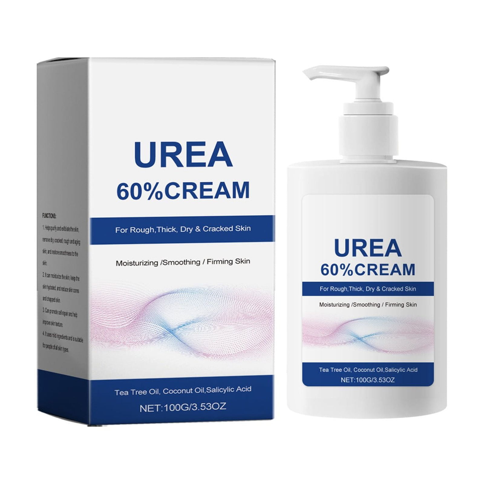 Urea Cream 60% plus Salicylic Acid 2%, Foot Cream for Dry Cracked Heels ...