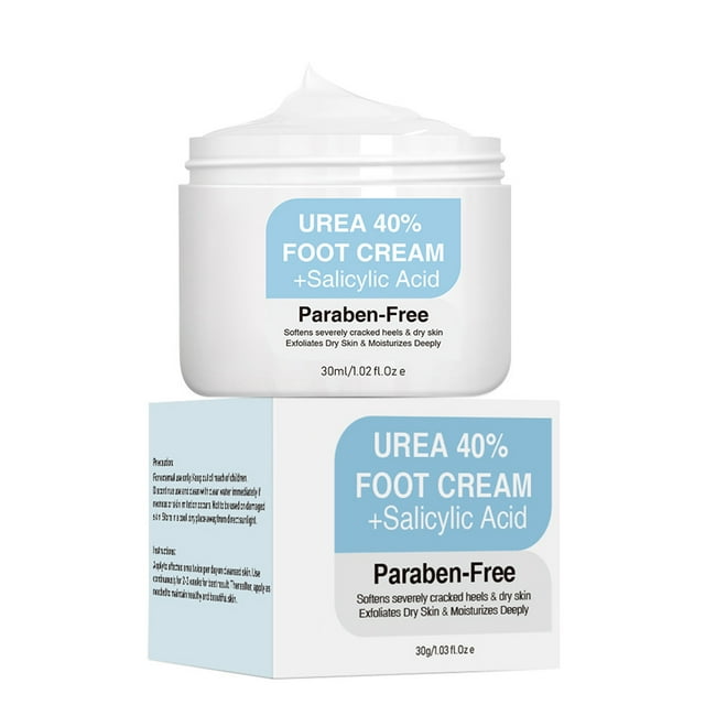 Urea Cream, Foot Cream for Dry Cracked Feet Heels Knees Elbows Hands