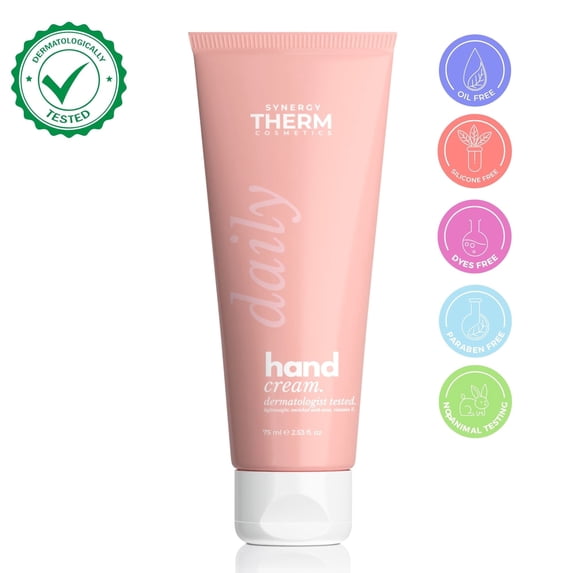 Synergy Therm Urea and Vitamin E Hand Cream, Moisturizing Formula, 2.54 fl oz
