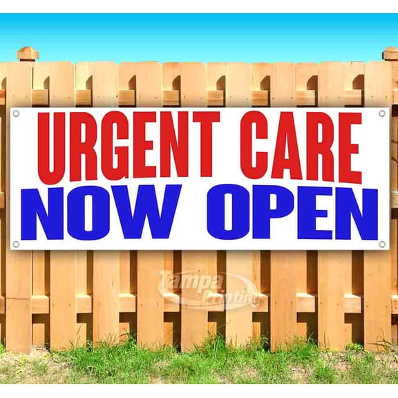 Urgent Care Now Open 13 oz Vinyl Banner With Metal Grommets