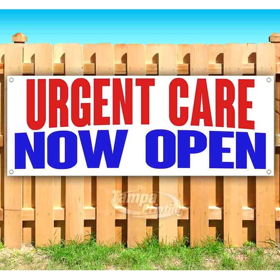 Urgent Care Now Open 13 oz Vinyl Banner With Metal Grommets