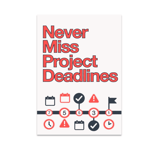Urgent Deadline Tracker Poster - Project Management Enthusiast - 13x19 Poster Print