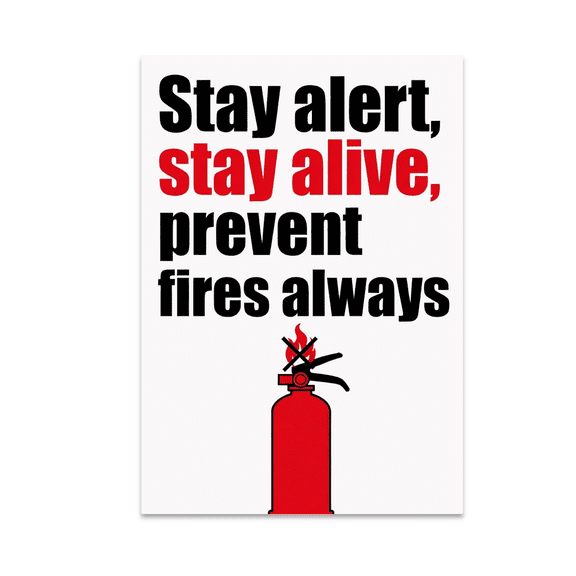 Urgent Fire Safety Awareness Poster - Home Office Decor - 13x19 Poster Print