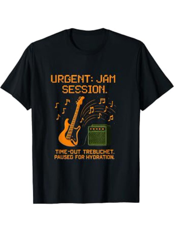 Urgent Jam Session Neon Guitar Amp Music Lover Jam Session Concert Theme T-Shirt