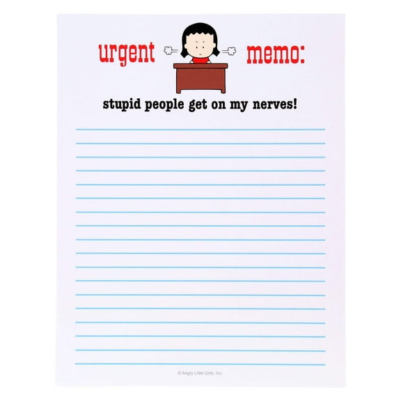 Urgent Memo: Stupid People Get on My Nerves! Notepad