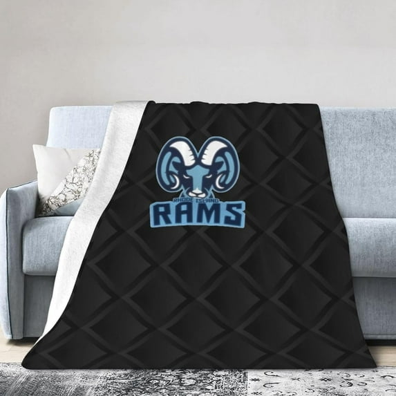 Uri University of Rhode Island Rams Fleece Blanket, Very Soft Microfiber Flannel Blanket for Couch Warm and Cozy for All Seasons