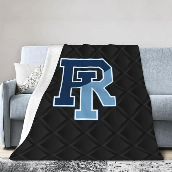 Uri University of Rhode Island Rams Fleece Blanket, Very Soft Microfiber Flannel Blanket for Couch Warm and Cozy for All Seasons