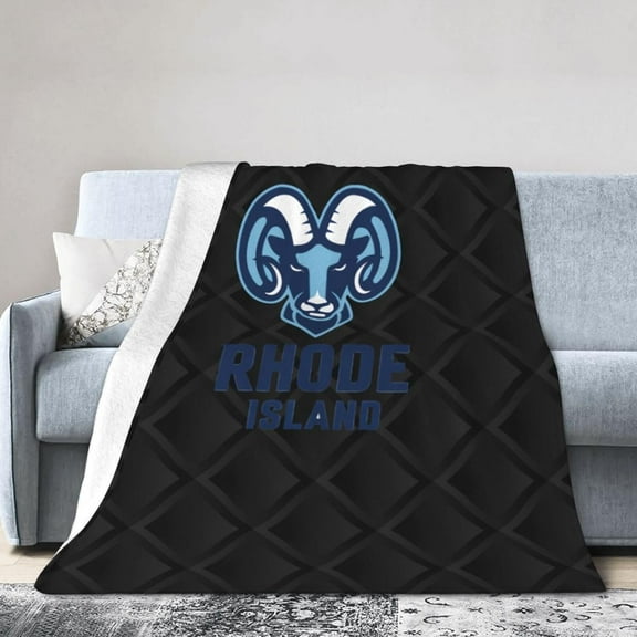 Uri University of Rhode Island Rams Fleece Blanket, Very Soft Microfiber Flannel Blanket for Couch Warm and Cozy for All Seasons