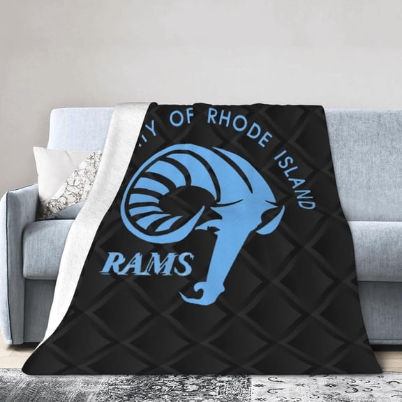 Uri University of Rhode Island Rams Fleece Blanket, Very Soft Microfiber Flannel Blanket for Couch Warm and Cozy for All Seasons