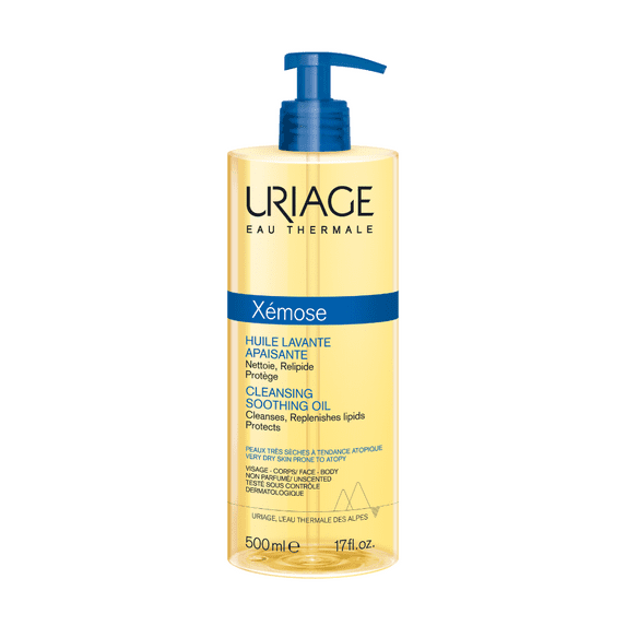 Uriage Xemose, Cleansing Soothing Oil, Unscented, 17 fl oz (500 ml)