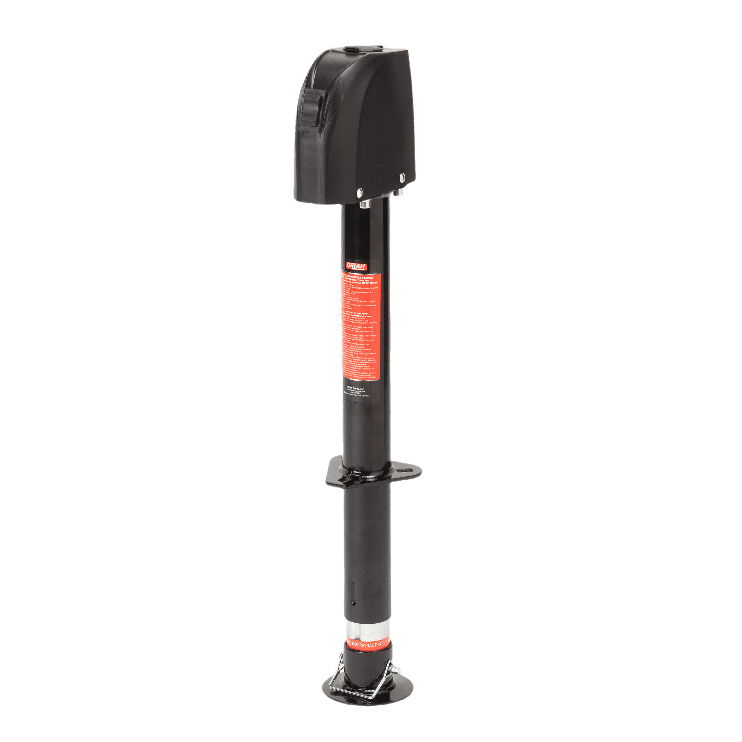Uriah Products 12V DC Electric Trailer Jack | 2,000 lbs Lift Capacity, with Hard-Wire Connection