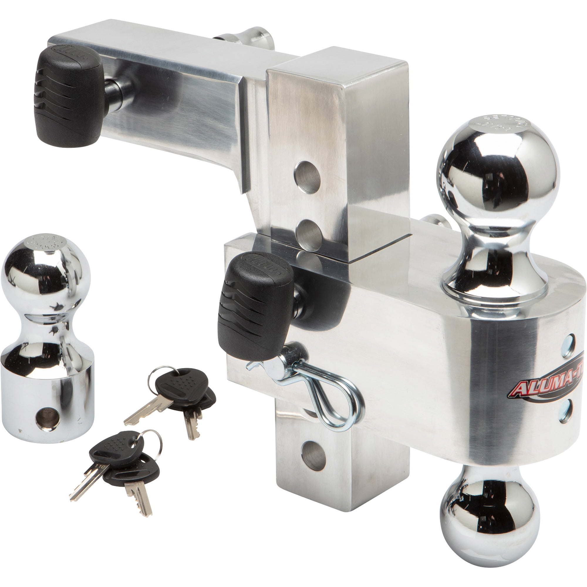 Uriah Products Aluma-Tow Adj Aluminum Ball Mount w/Case 6in Drop 6 3/4in Rise