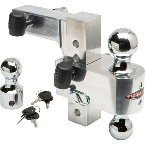 Uriah Products Aluma-Tow Adj Aluminum Ball Mount w/Case 6in Drop 6 3/4in Rise
