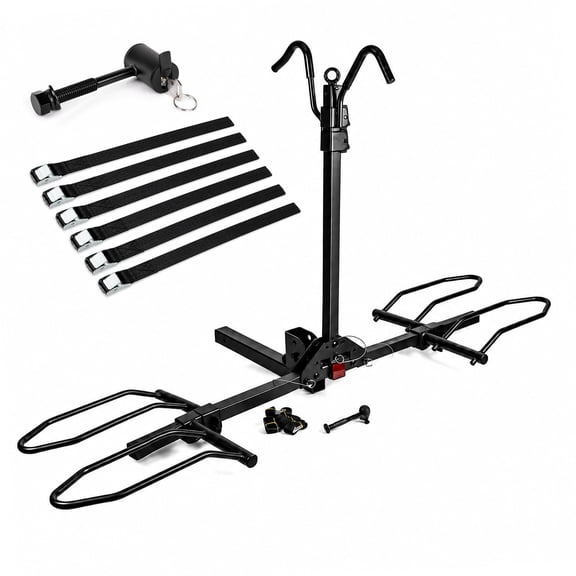 Uriah Products Heavy-Duty 2-Bike Hitch Rack for Car SUV Truck 200 LBS 2" Hitch Anti-Rattle Foldable