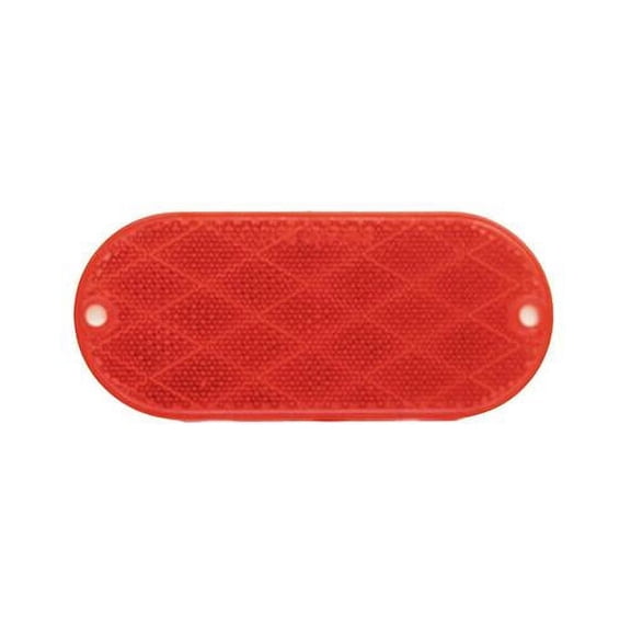 Uriah UL480000 Trailer Reflector, Self-Adhesive, Amber Oval, 4-3/8 x 1-7/8-In. - Quantity 10