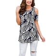thumbnail image 1 of Uribrus Women Cold Shoulder Fashion Floral T-Shirt, 1 of 5