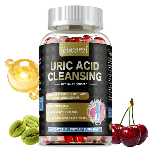 Uric Acid Cleanse - with Tart Cherry, Celery Seed - Powerful Uric Acid Cleanse for Joint Comfort, Healthy Sleep & Muscle Recovery - 120 Count