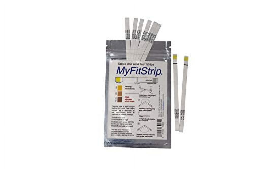 Uric Acid Test Strips - Track What Foods and Dietary Supplements Elevate  and Lower inflammatory Uric Acid. Check with MyFitStrip, Packet of 10  Saliva