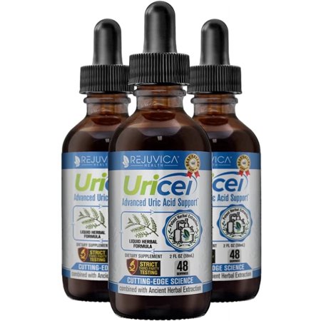Rejuvica Health Uricel - #1 Uric Acid Support Formula | Key Ingredient: Chanca Piedra Supports Healthy Uric Acid Levels | 3-Pack Value