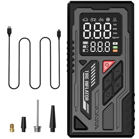 Maircle Cordless Tire Inflator Portable Air Compressor, 150 PSI Air Pump for Car Tires, 8000mAh Tire Pump with Pressure Gauge, LED Light, Auto-shutoff for Bicycle Bikes Motorcycles Balls