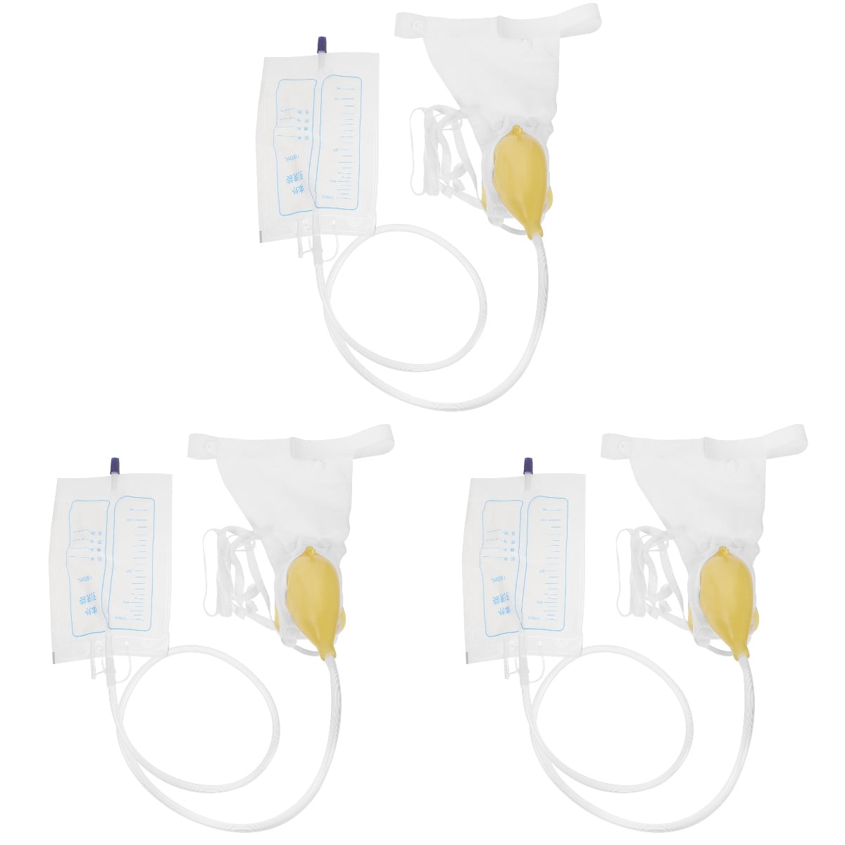 Urinal 3 Sets Women Urine Pouch Catheter Emergency Emegency Cloth Plastic Elderly