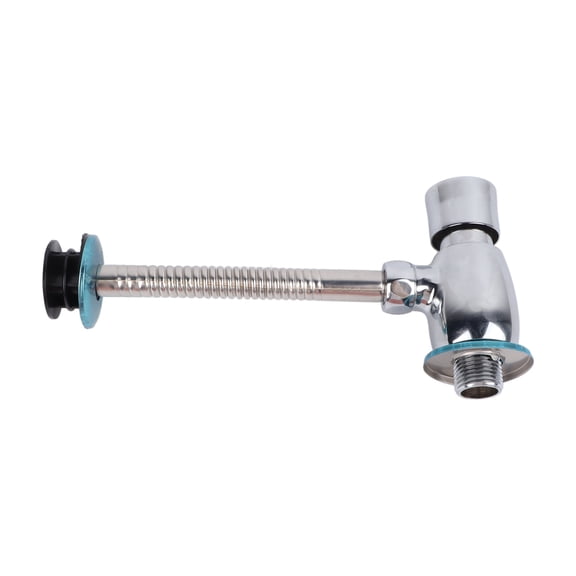 Urinal Flush Valve, Toilet Flush Valve Button Type Manual Push Button Delay Automatic Shutoff Toilet Tank Parts Replacement for Bathroom Public Place