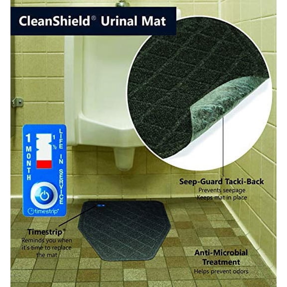 Urinal Mat - Case of 6 - Black