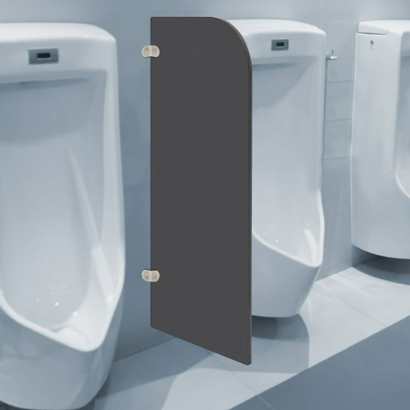 Urinal Partition Panel, 15.75x35.43inch High-Density Phenolic Laminate, 304 Stainless Steel Brackets, Wall-Mounted Privacy Screen, Suitable for Malls, Restaurants, and Public Restrooms