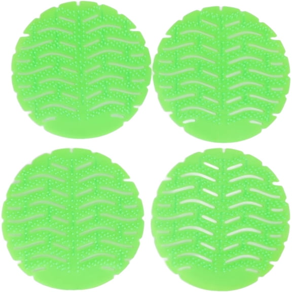 Urinal Screen Deodorizer, 4 Pack Scented Anti Splash Urinal Mats, Green, Fresh Pads for Toilet, Bathroom, Restaurants, Offices, Schools, Hotels