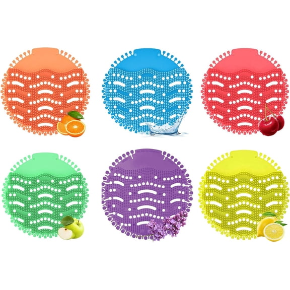 Urinal Screen Deodorizer, 6 Packs, Anti-Splash, Scented, Long-Lasting Fragrance, for Bathrooms, Restaurants, Offices, Schools, Hotels