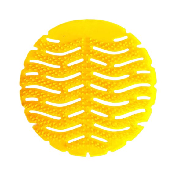 Urinal Screen Deodorizer, Anti-Splash & Long-Lasting Fragrance Urinal Cakes, 10 Pcs Urinal Pads Fits to All Toilets (Yellow)