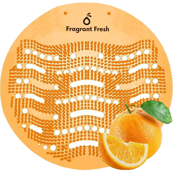 Urinal Screen Deodorizer, Fresh Scented Urinal Screen With Easy Fit & Multiple use (Orange, 10 Pack)