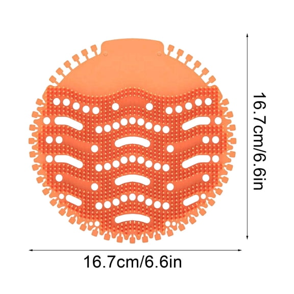 Urinal Screen Deodorizer, Scented Restroom Mat Pad for Odor Control in Bathroom Commercial Use, Orange