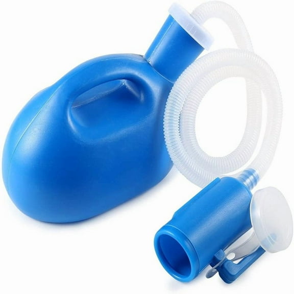 Urinals for Men - Portable Urinal for Men Spill Proof Nighttime Men's Urinal Bottle Male Pee Bottle Urine Bottle 68 OZ for Hospital Home Camping Car Travel 45" Long Hose with Lid