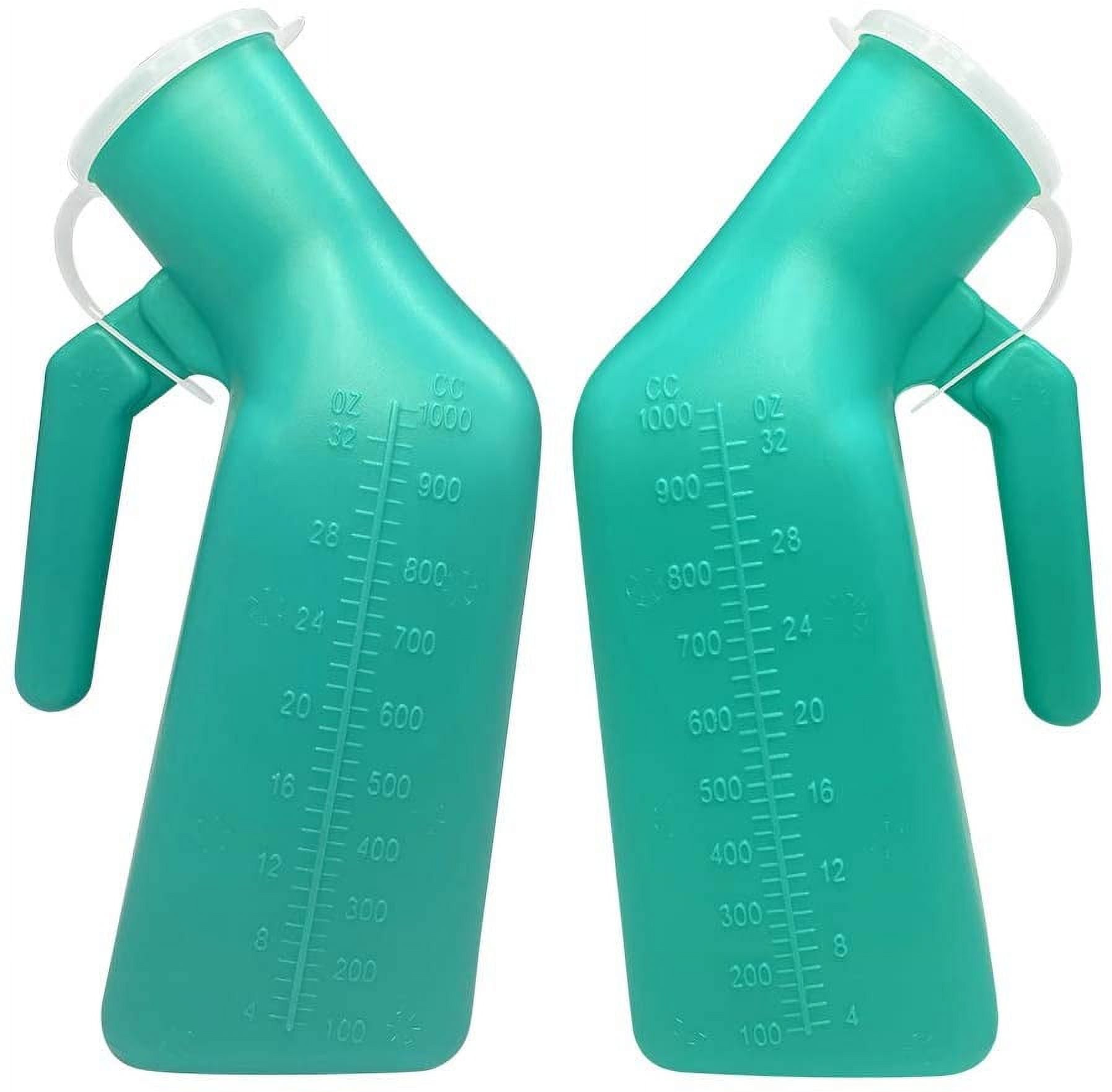 Urinal bottles for men 2 pack urine bottle portable thick pee bottle