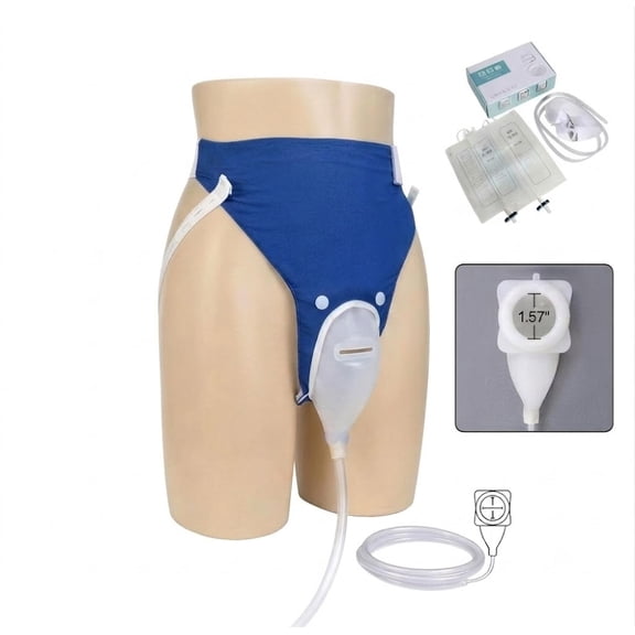 Urinary Collection Bags with 1000ml & 2000ml Drainage Bags, Breathable Fixation Briefs for Post-Operative Care