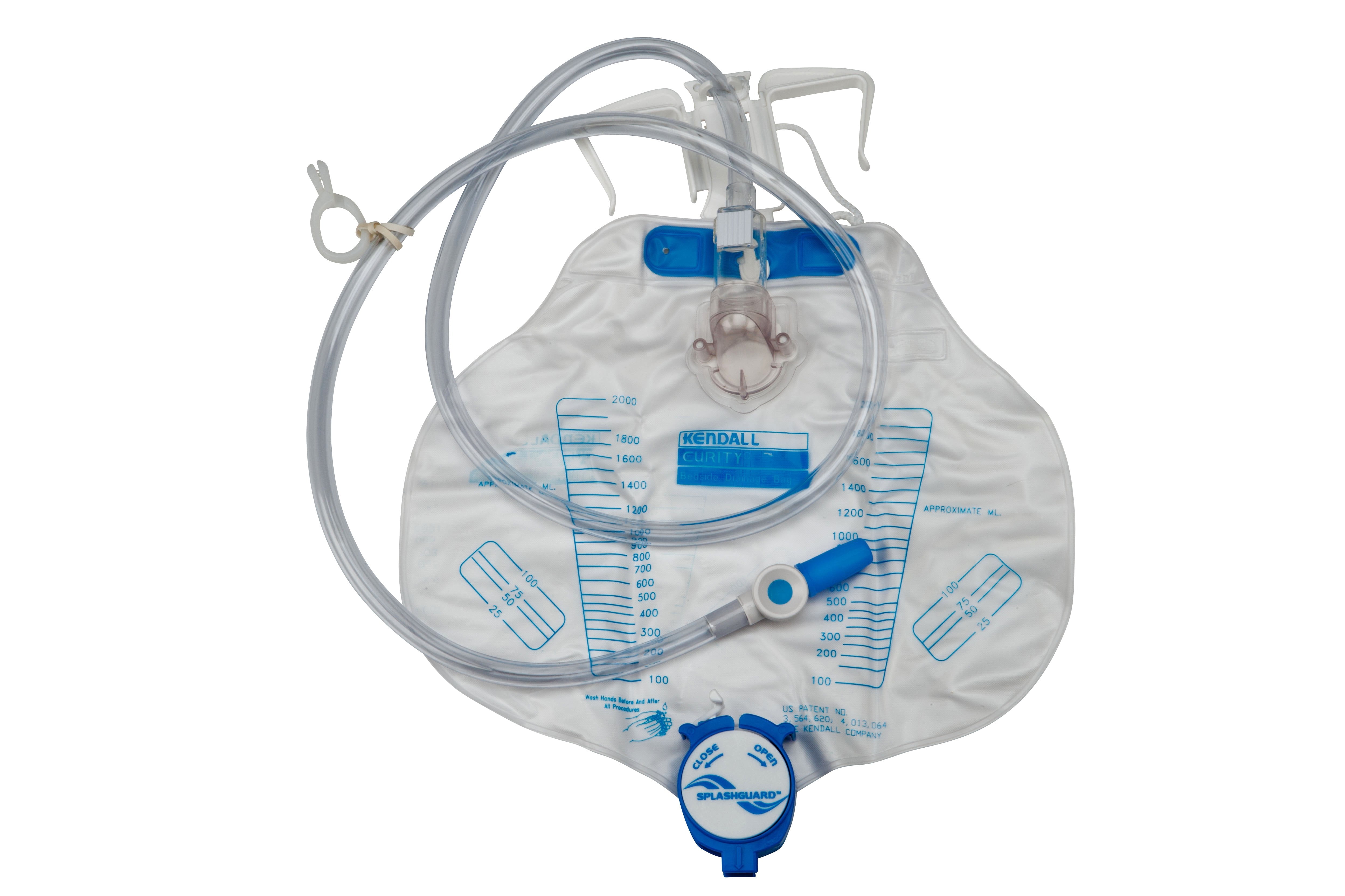 Urinary Drain Bag Dover Anti-Reflux Valve/Splashguard II Drain Spout NonSterile 2000 mL Vinyl, 1/Each