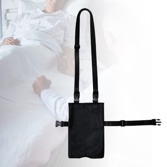 Urinary Drainage Bag Adjustable for Incontinent Patients Outdoor Wheelchairs light grey