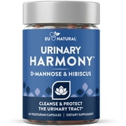 Eu Natural Urinary Harmony D-Mannose Supplement   Urinary Tract Health for Women   Potent Clinical Strength Formula Cleanses and Flushes the Urinary System   60 Fast Acting Capsules