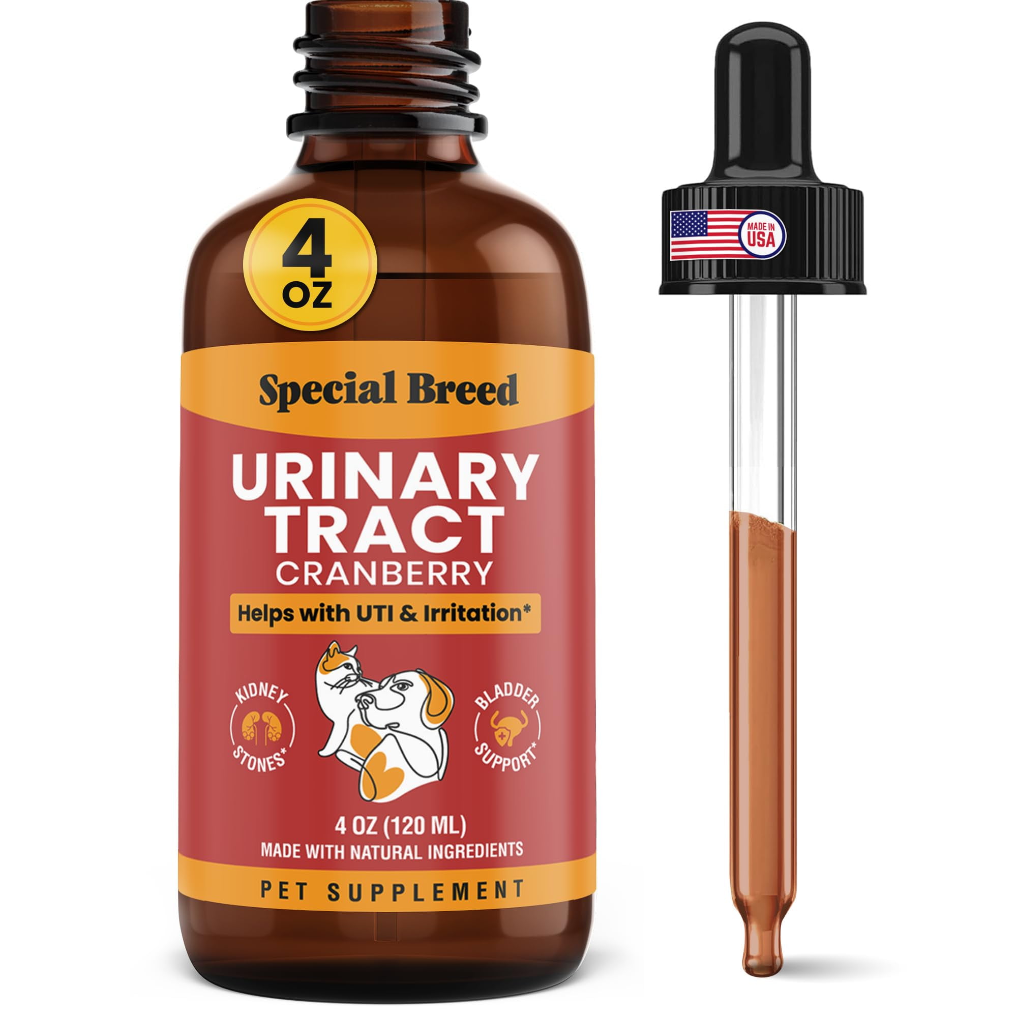 Urinary Tract Infection Treatment for Cats and Dogs Cranberry UTI Supplement, Kidney and