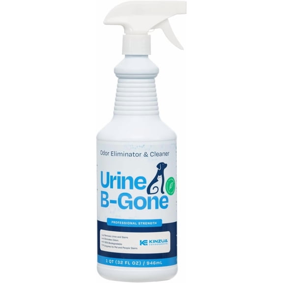 Urine B-Gone, fessional Enzyme Odor Eliminator & Pet Stain Remover, Human, Cat & Dog Urine Cleaner, Effective on Laundry, Carpets & More, Original Scent, 32oz