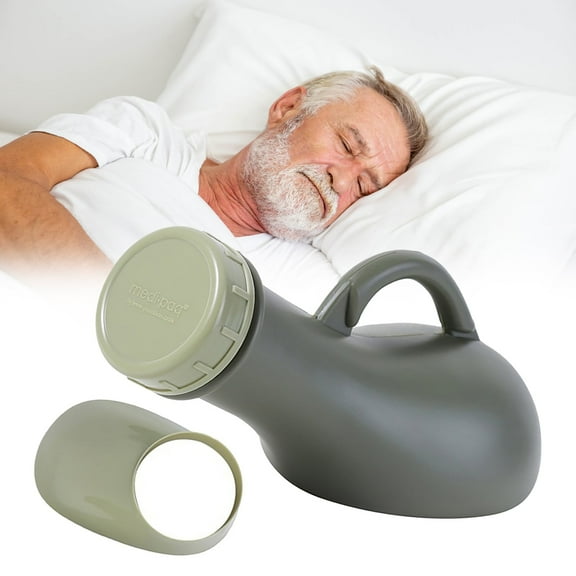 Urine Bottles Male, Male Urinal Bottles for Men 1000ml Urinals for Men Urinals Unisex Spill Proof Female Wee Pee Bottles Container Plastic Bed Pan Car Travel Toilet Adult Kids Potty Night Pot WC