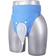YEYSXSY Urine Collection Bag Condom Catheters for Men Reusable Portable Silicone Urinal with 1000ml & 2000ml Urine Drainage Bags (Elderly Men Blue)