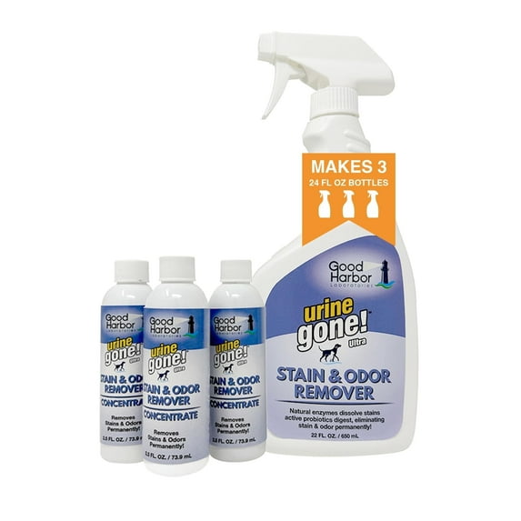 Urine Gone Ultra Multi-Surface Stain & Odor Concentrate Removes Dog, Cat, People Stains on Carpet, Floors and More in Home. Makes 73.5